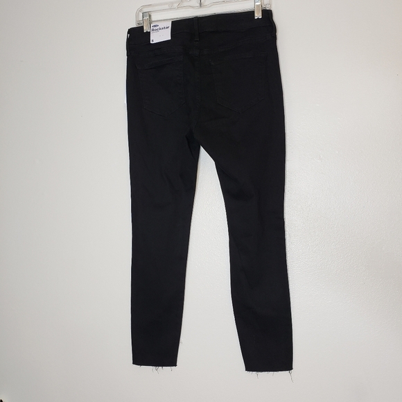 NEW Old Navy Rockstar Super Skinny Jeans Black Knees Distressed Womens Summer - Picture 13 of 16